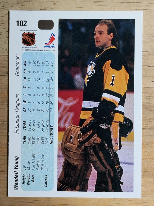 1990-91 Upper Deck #102 Wendell Young RC