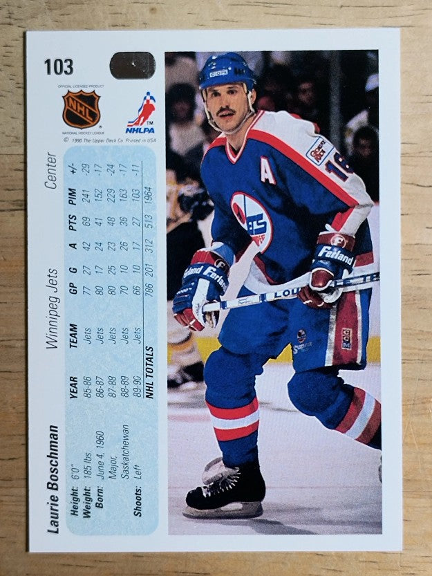 1990-91 Upper Deck #103 Laurie Boschman