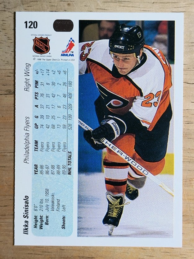 1990-91 Upper Deck #120 Ilkka Sinisalo
