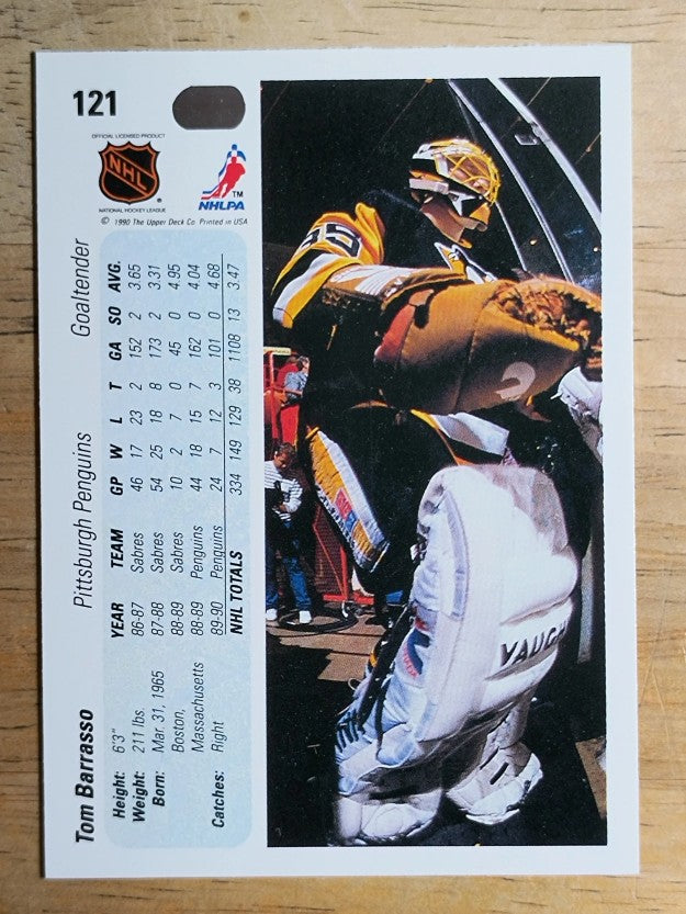 1990-91 Upper Deck #121 Tom Barrasso