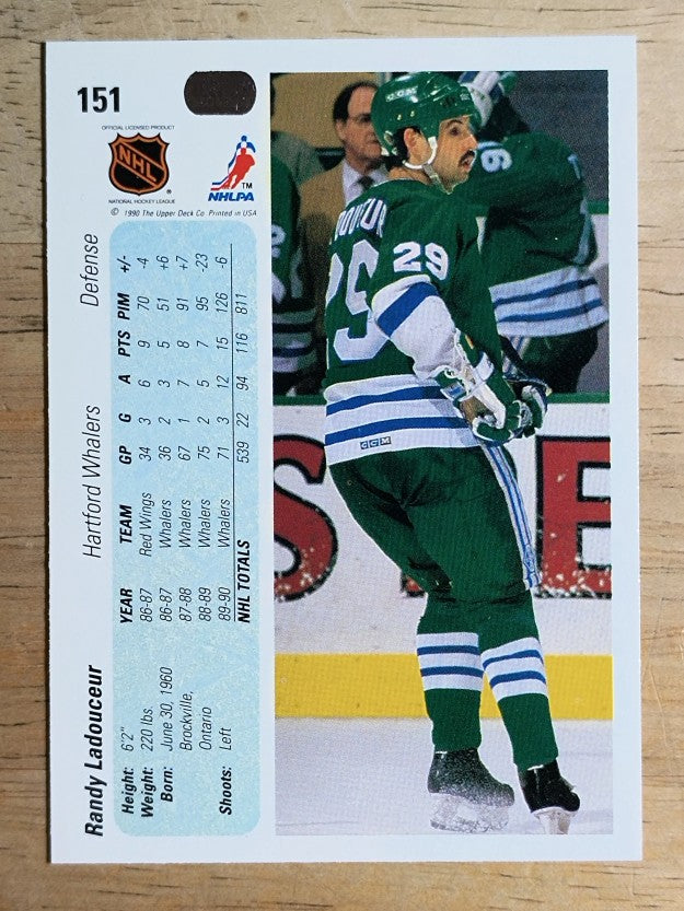 1990-91 Upper Deck #151 Randy Ladouceur