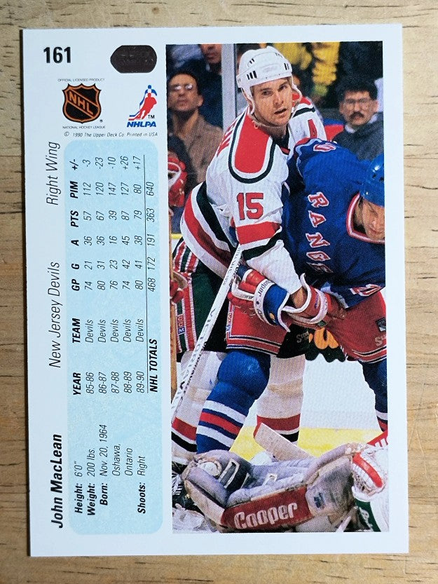 1990-91 Upper Deck #161 John MacLean