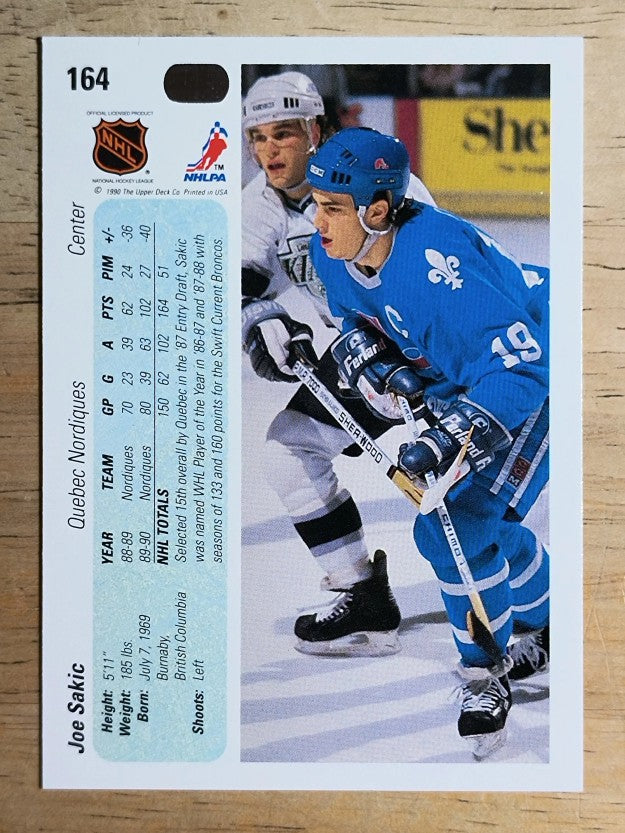 1990-91 Upper Deck #164 Joe Sakic