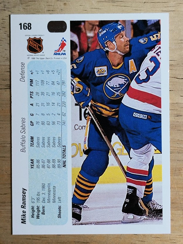 1990-91 Upper Deck #168 Mike Ramsey