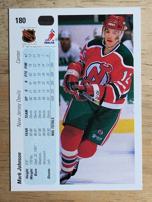 1990-91 Upper Deck #180 Mark Johnson
