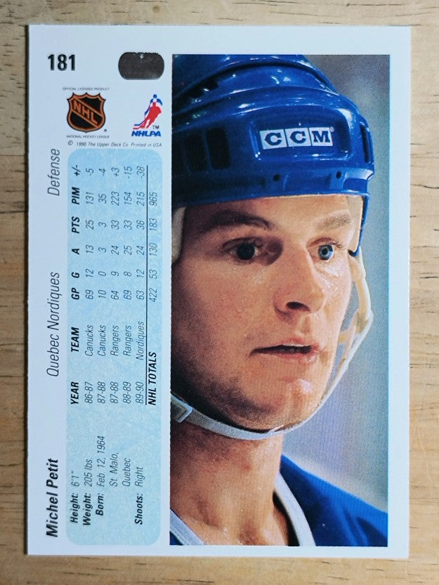 1990-91 Upper Deck #181 Michel Petit
