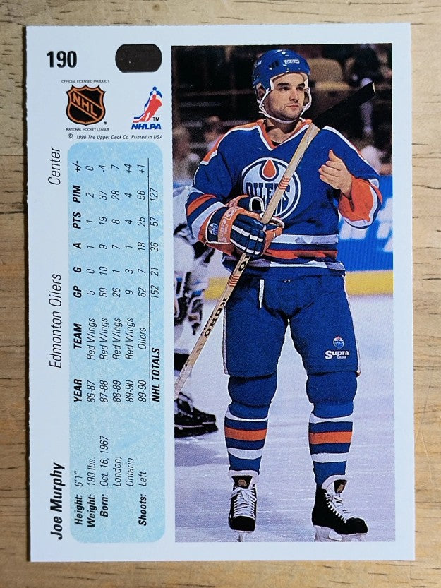 1990-91 Upper Deck #190 Joe Murphy RC
