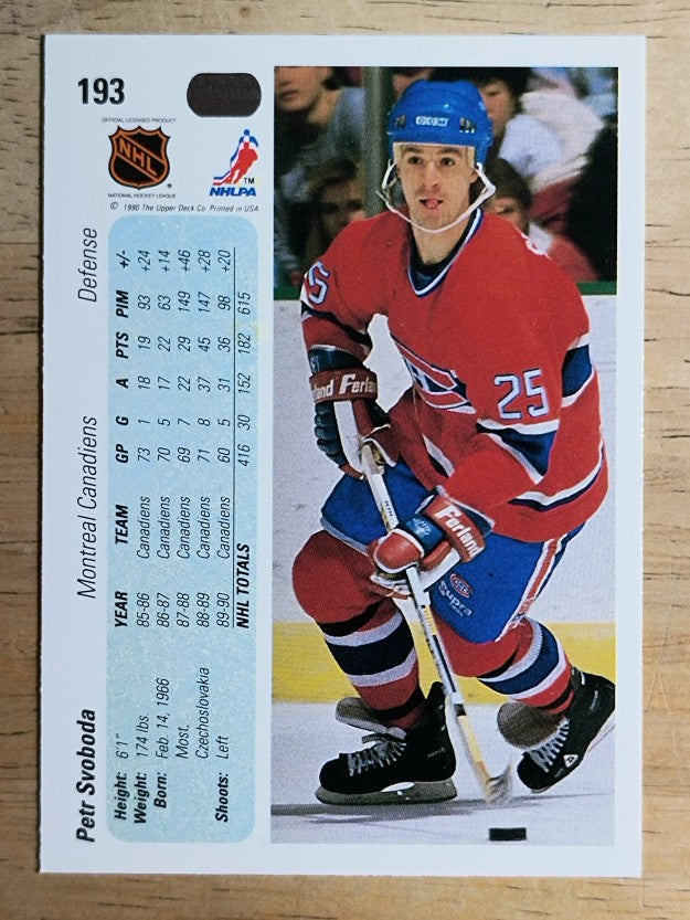 1990-91 Upper Deck #193 Petr Svoboda