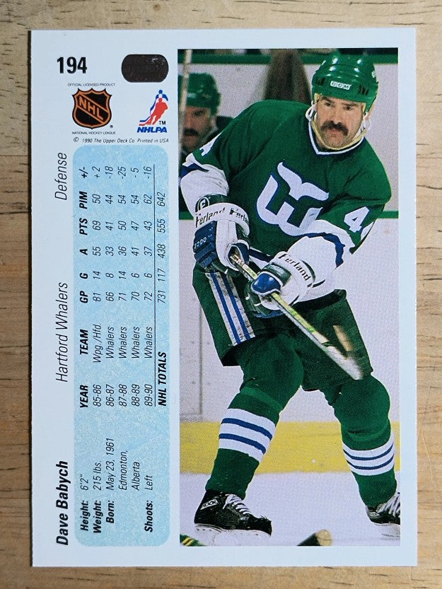 1990-91 Upper Deck #194 Dave Babych