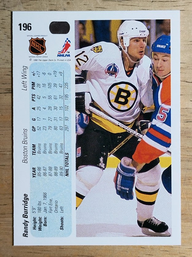 1990-91 Upper Deck #196 Randy Burridge
