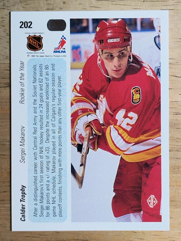 1990-91 Upper Deck #202 Calder Trophy/Sergei Makarov