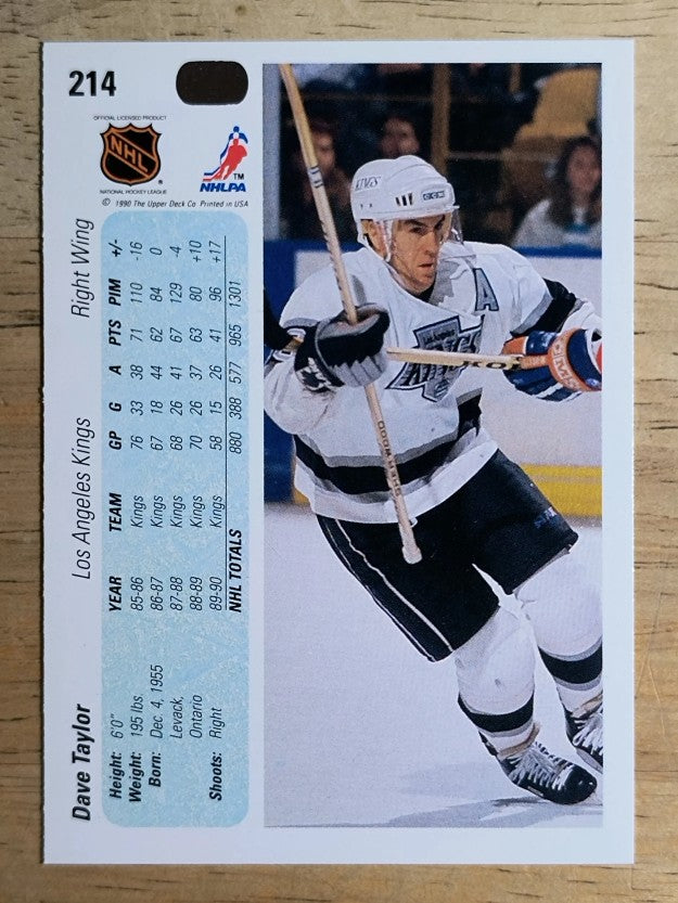1990-91 Upper Deck #214 Dave Taylor