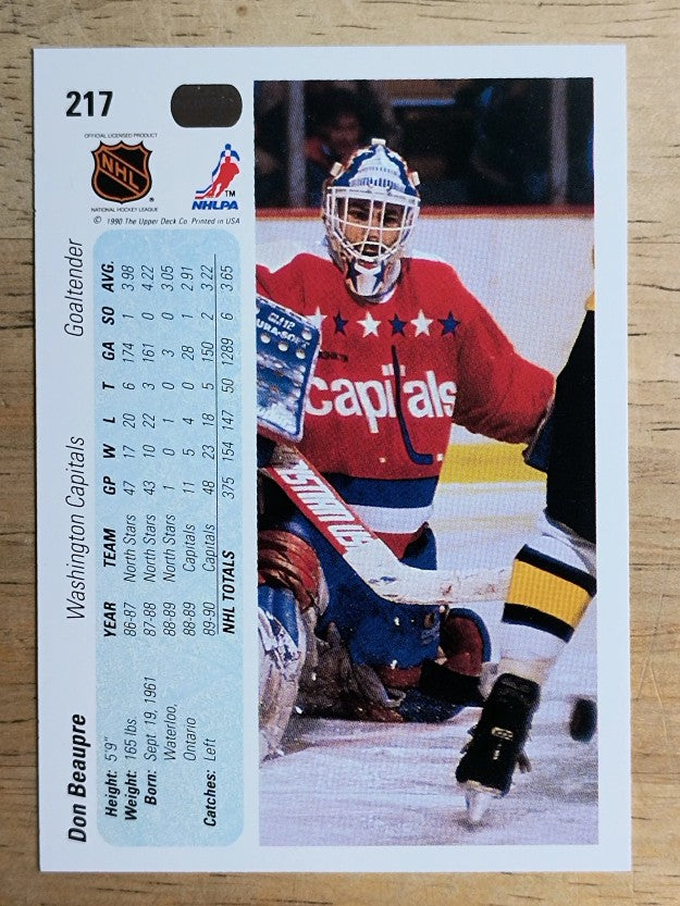 1990-91 Upper Deck #217 Don Beaupre