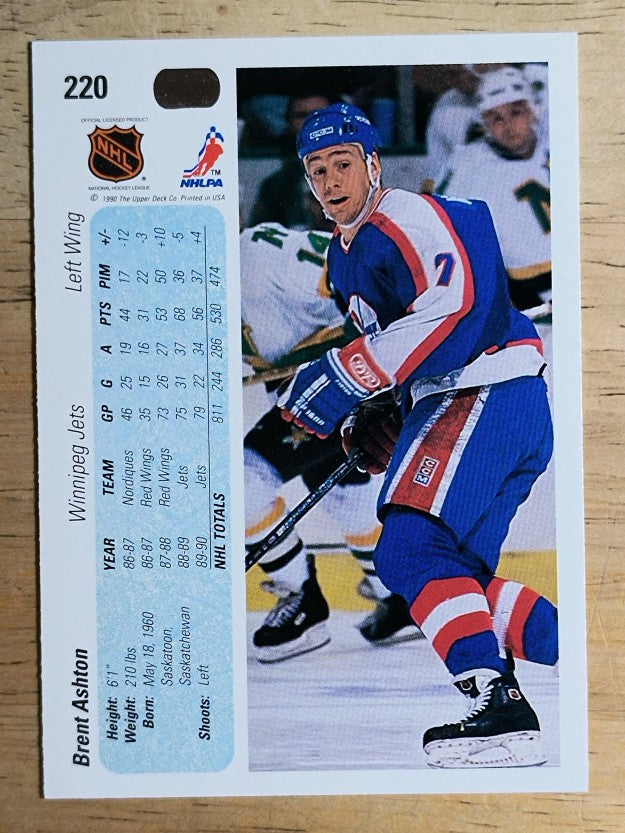 1990-91 Upper Deck #220 Brent Ashton