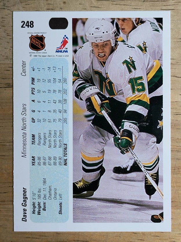 1990-91 Upper Deck #248 Dave Gagner