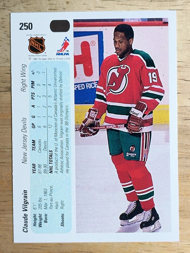 1990-91 Upper Deck #250 Claude Vilgrain RC