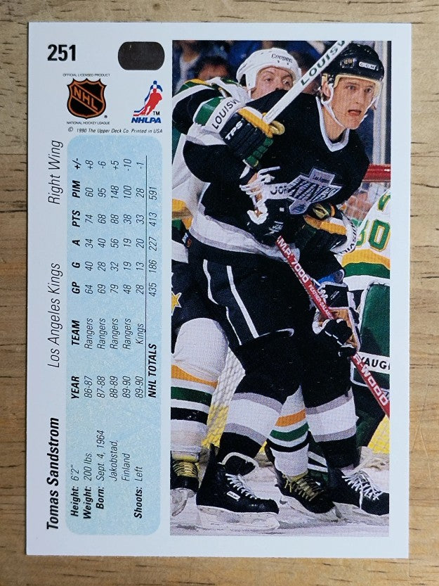 1990-91 Upper Deck #251 Tomas Sandstrom