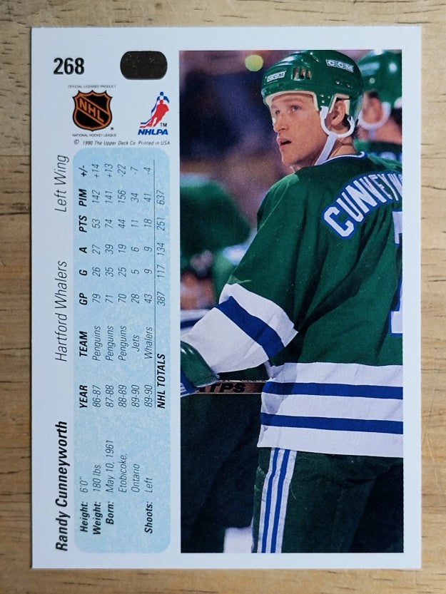 1990-91 Upper Deck #268 Randy Cunneyworth