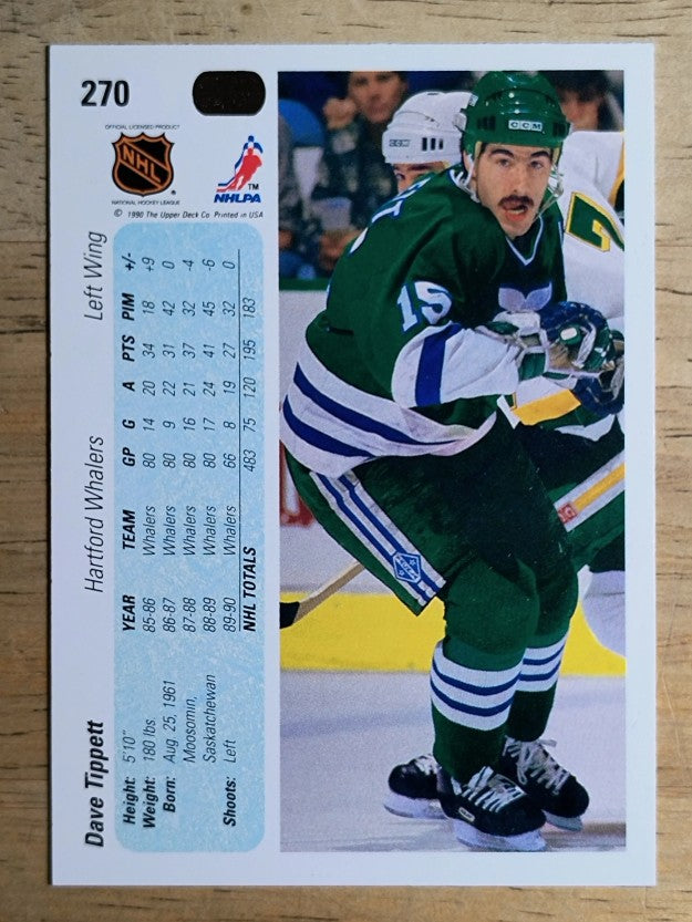1990-91 Upper Deck #270 Dave Tippett