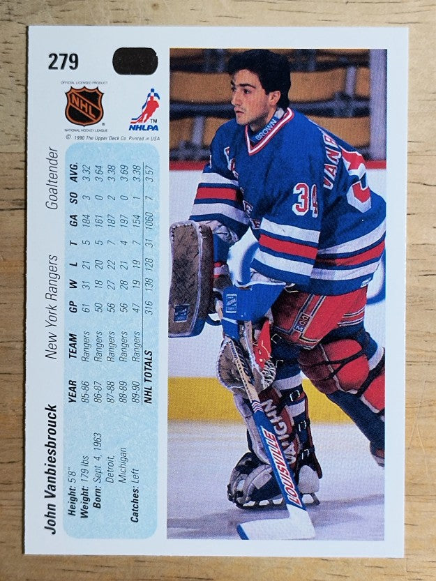 1990-91 Upper Deck #279 John Vanbiesbrouck
