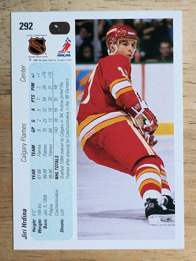 1990-91 Upper Deck #292 Jiri Hrdina RC