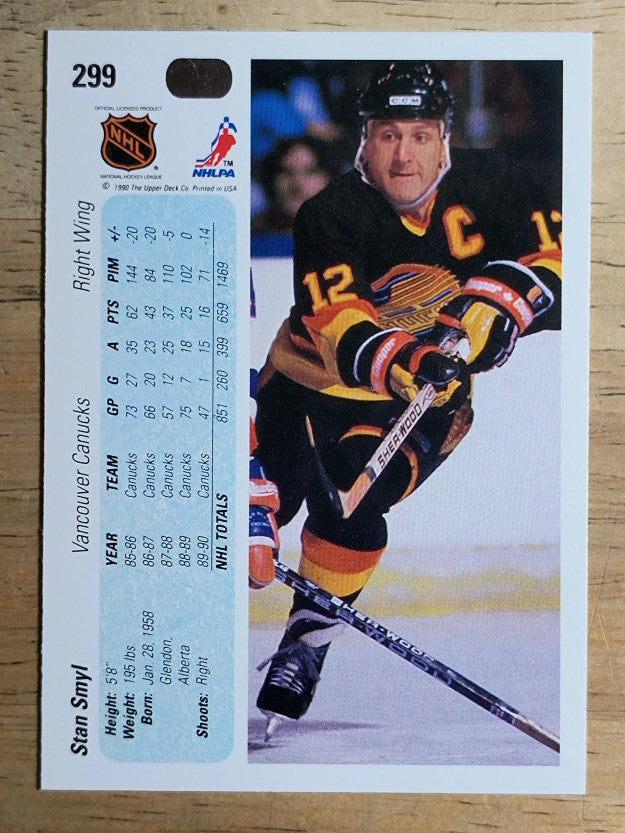 1990-91 Upper Deck #299 Stan Smyl