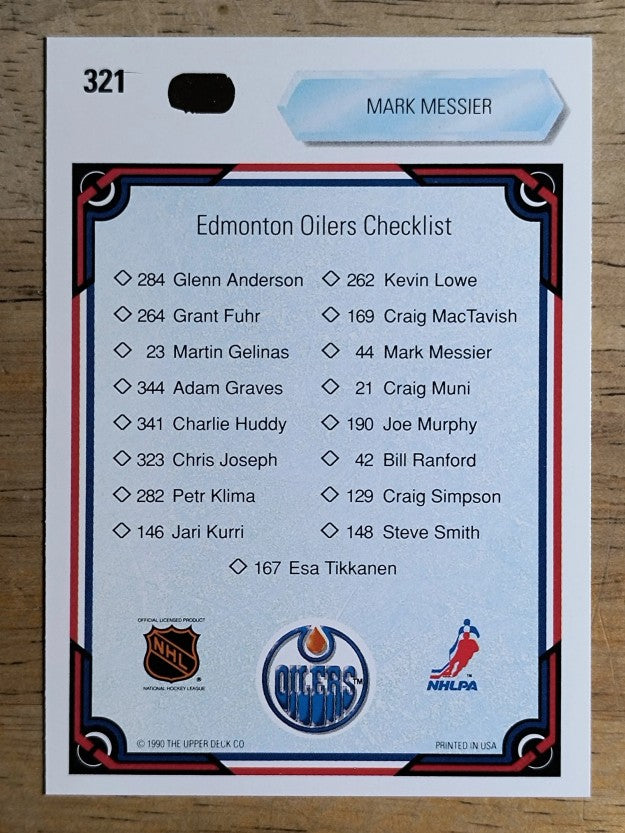 1990-91 Upper Deck #321 Mark Messier TC