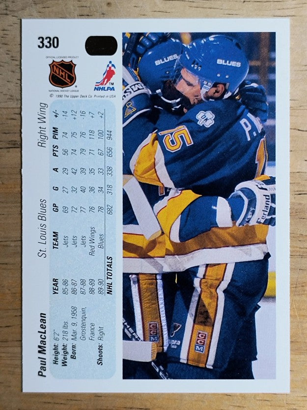1990-91 Upper Deck #330 Paul MacLean