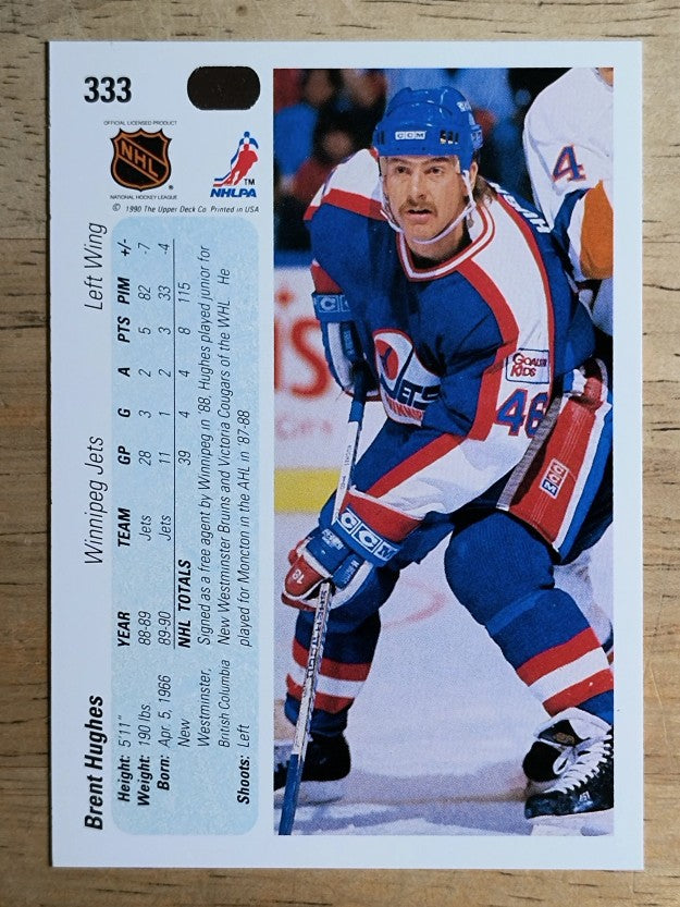 1990-91 Upper Deck #333 Brent Hughes RC