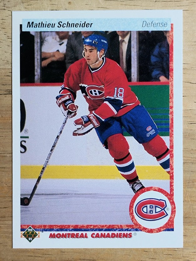 1990-91 Upper Deck #334 Mathieu Schneider RC
