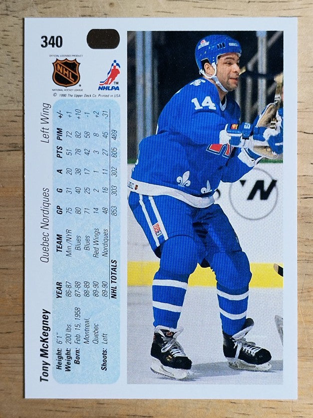 1990-91 Upper Deck #340 Tony McKegney