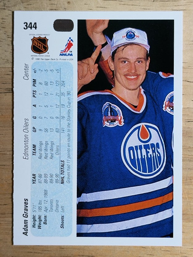 1990-91 Upper Deck #344 Adam Graves RC