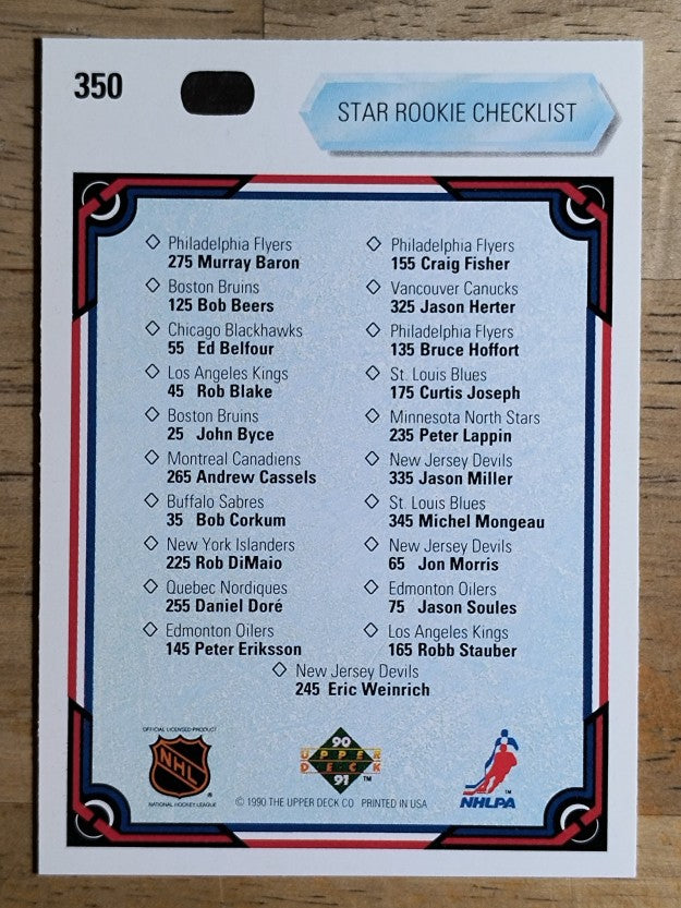 1990-91 Upper Deck #350 Star Rookie CL