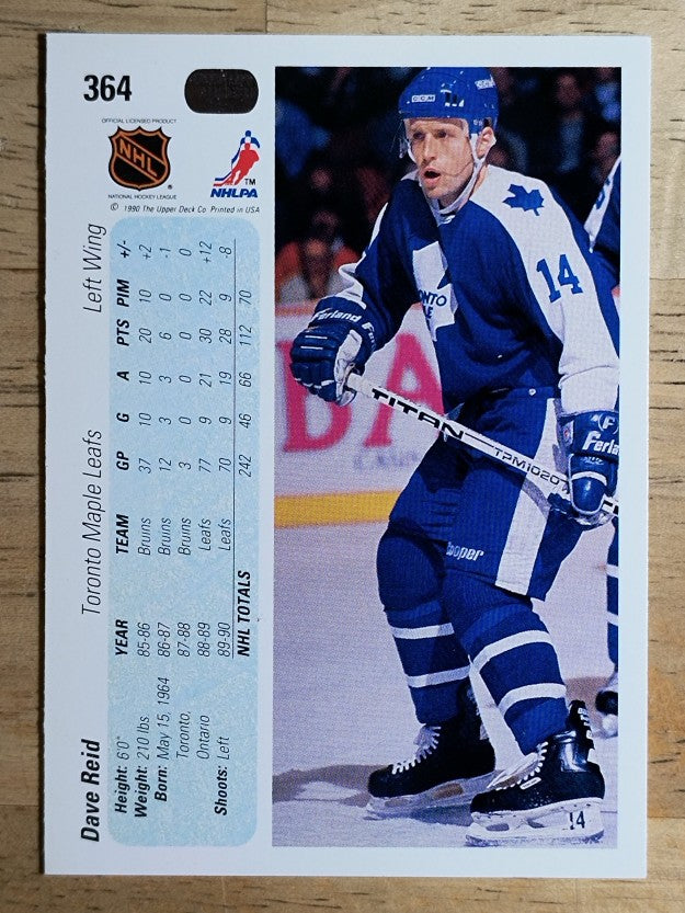 1990-91 Upper Deck #364 Dave Reid RC