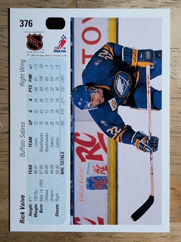 1990-91 Upper Deck #376 Rick Vaive