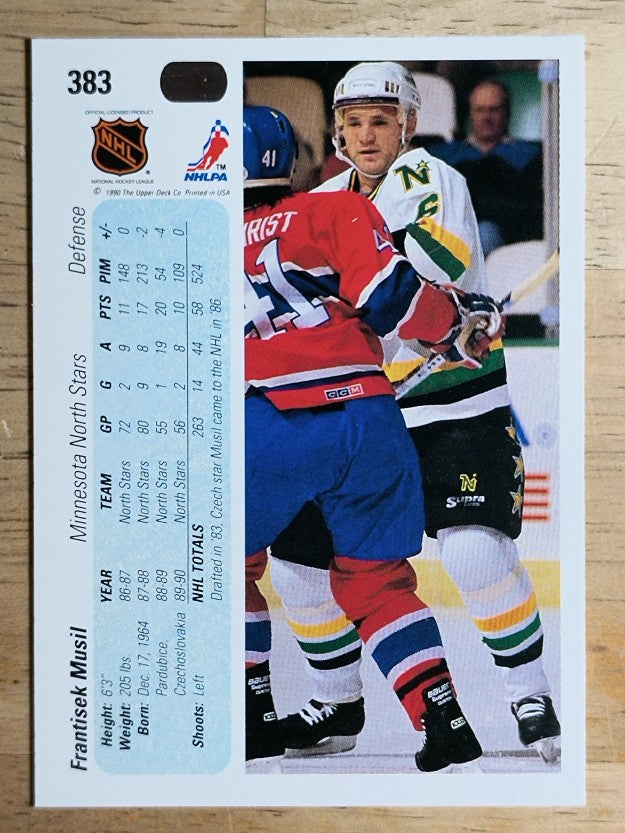 1990-91 Upper Deck #383 Frank Musil