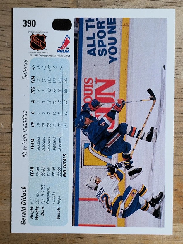 1990-91 Upper Deck #390 Gerald Diduck