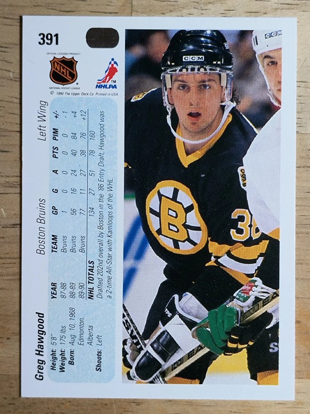 1990-91 Upper Deck #391 Greg Hawgood