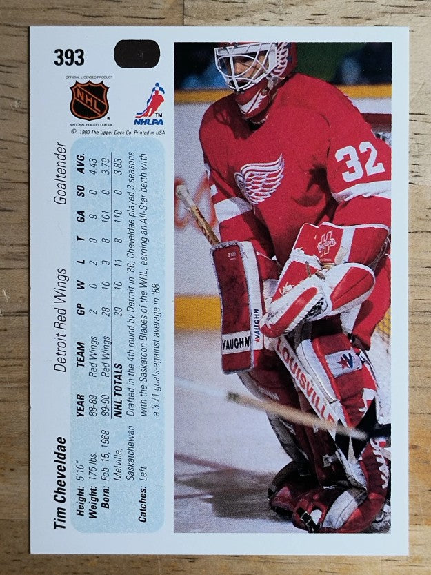 1990-91 Upper Deck #393 Tim Cheveldae RC