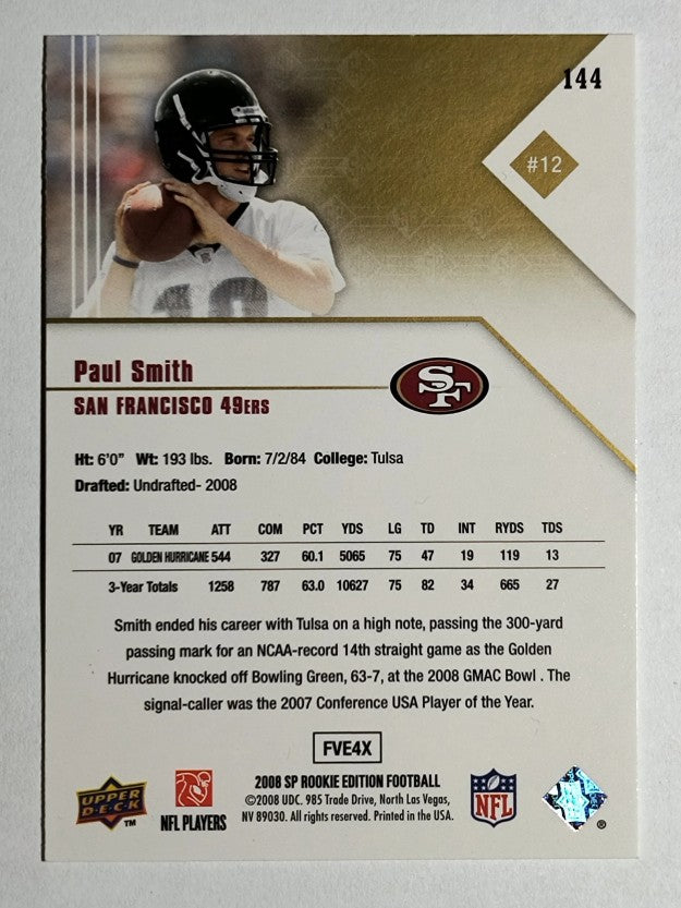 2008 SP Rookie Edition #144 Paul Smith RC