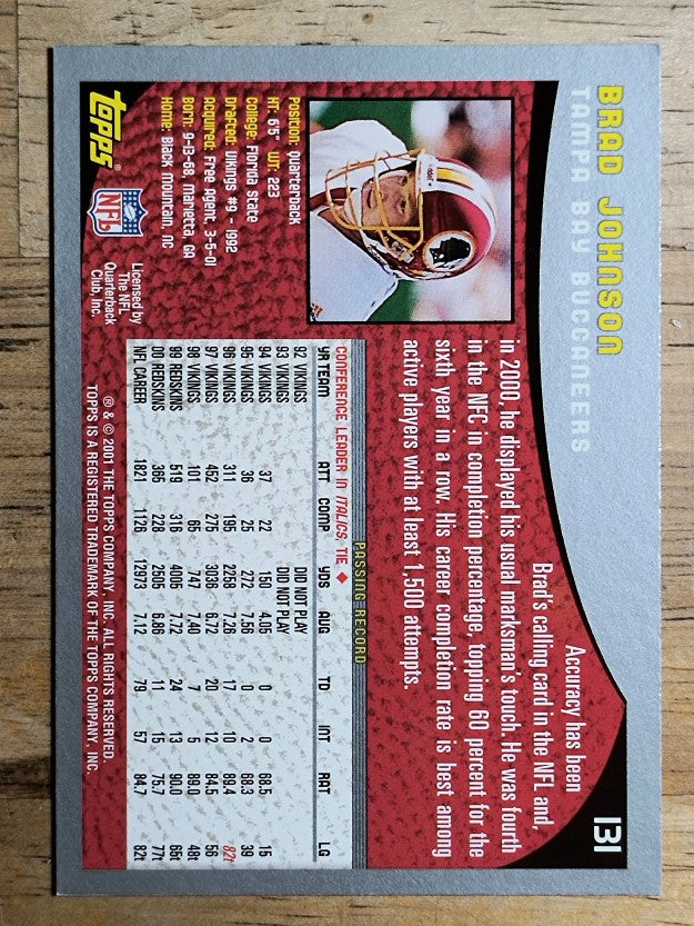 2001 Topps #131 Brad Johnson