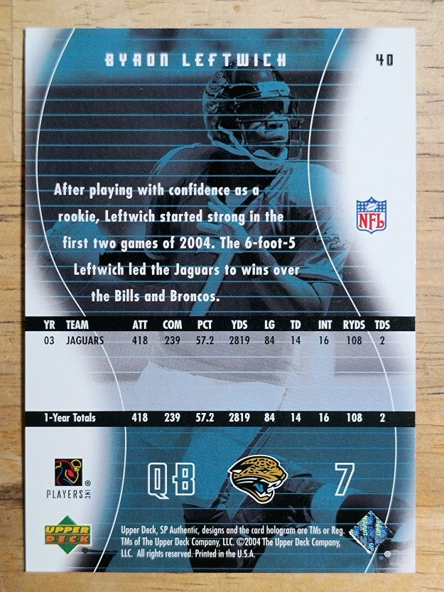 2004 SP Authentic #40 Byron Leftwich