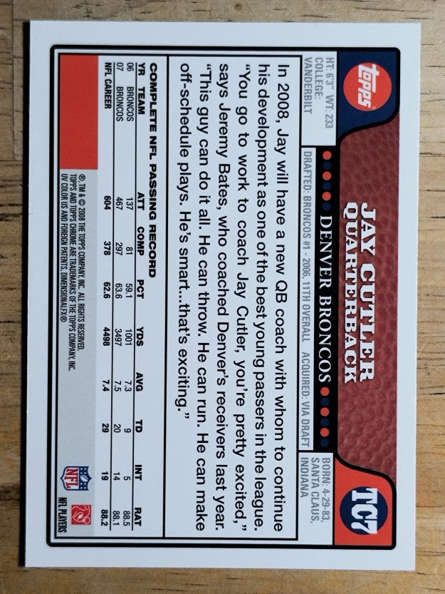 2008 Topps Chrome #TC7 Jay Cutler