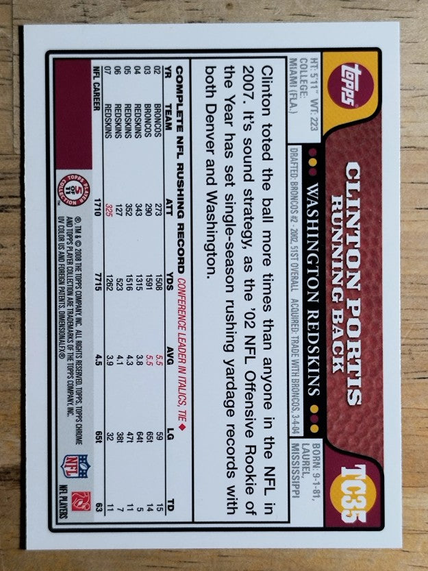 2008 Topps Chrome #TC35 Clinton Portis