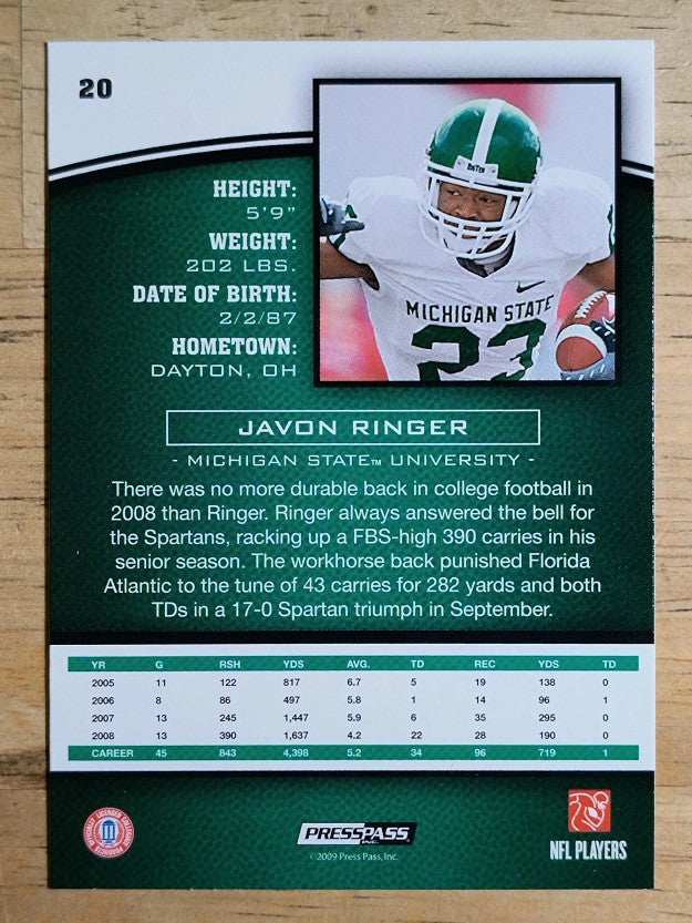 2009 Press Pass #20 Javon Ringer