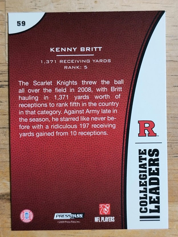 2009 Press Pass #59 Kenny Britt LL