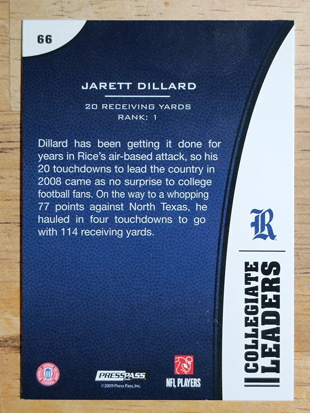 2009 Press Pass #66 Jarett Dillard LL