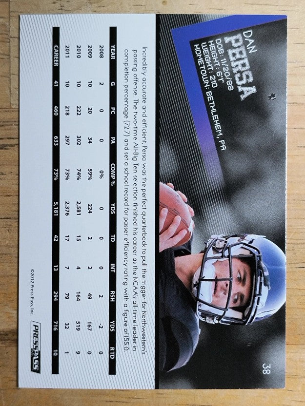 2012 Press Pass #38 Dan Persa
