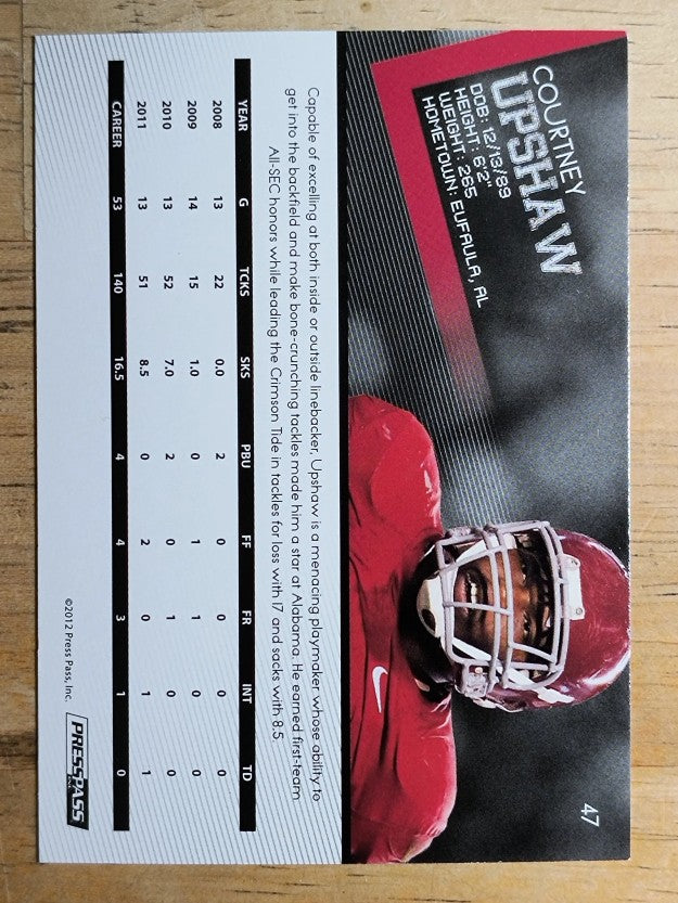 2012 Press Pass #47 Courtney Upshaw