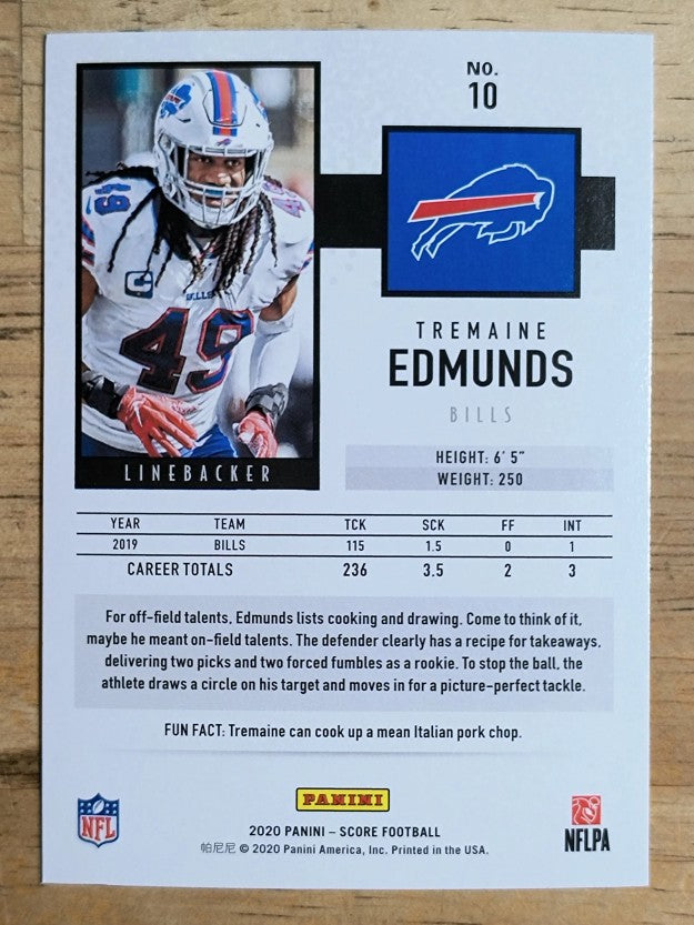 2020 Score #10 Tremaine Edmunds